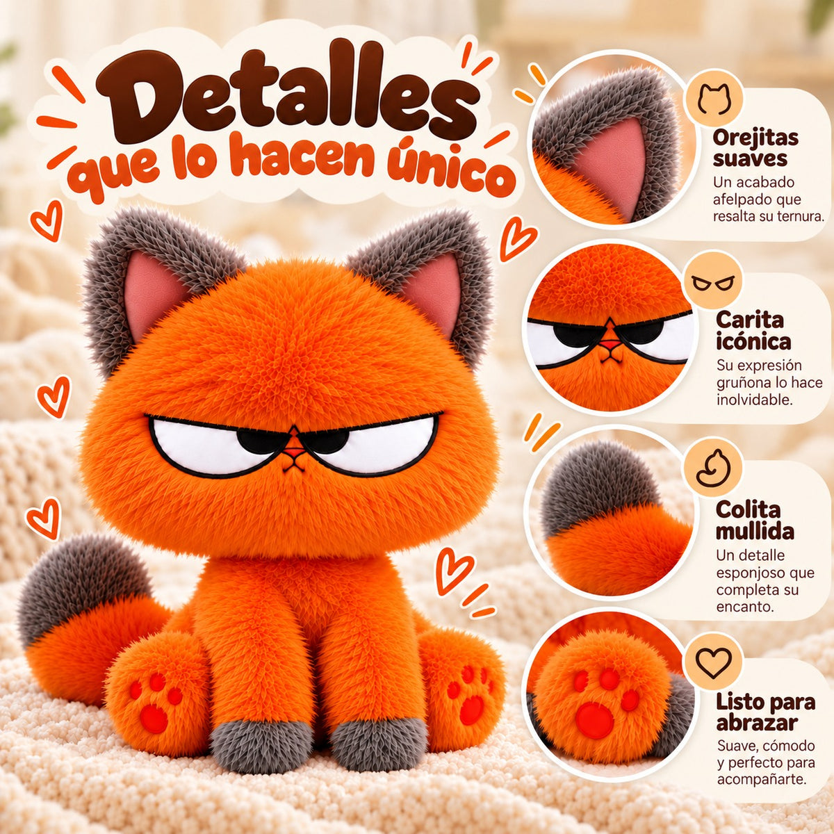 El peluche gruñón igualito a tu enojona
