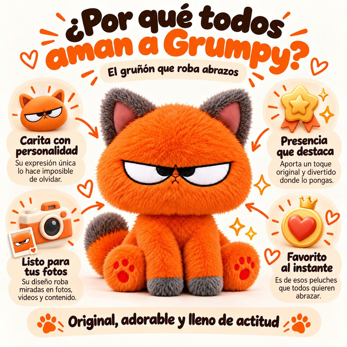 El peluche gruñón igualito a tu enojona